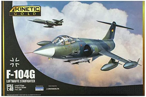 Kinetic Modellbausatz F-104G Germany Air Force und Marine 1:48 - Modellbausatz für den F-104G Jet im Maßstab 1:48, ideal für Modellbau-Enthusiasten. Perfekt für detailverliebte Bastler, die ihr Flugzeug individuell gestalten möchten.