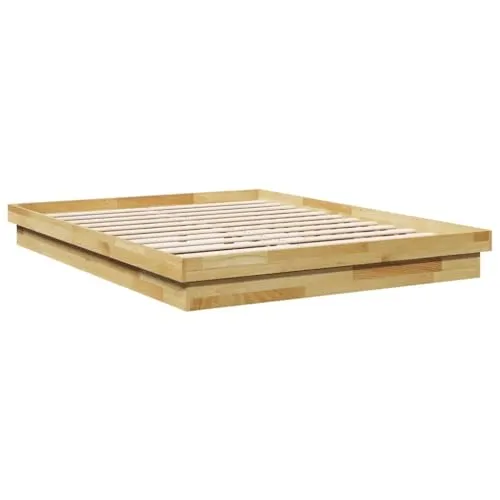 vidaXL Massivholzbett 160x200 cm aus Eichenholz - Hochwertiges Bett aus Eichenholz, robust und stilvoll, ideal für komfortable Nächte in jedem Schlafzimmer.