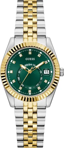 Guess Quarzuhr GW0936L3 - Bunte Damenuhr - Damenuhren mit Quarz-Antrieb, wasserdicht bis 3 bar und stilvollem, mehrfarbigem Design. Ideal für modische Akzente im Alltag!