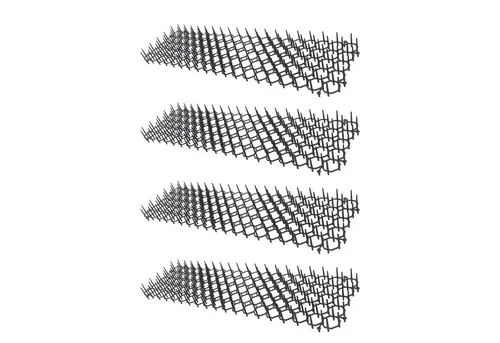 varivendo Marder-Schutzgitter 2 x Tier Abwehrmatte (4 Stück), 50x13x3 cm, Set, 4-St., Tier-Abwehrmatte, Tierabwehr Katzenabwehr Dornengitter Marderabwehr Tierschreck