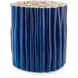 Beistelltisch Guadalupe aus Teakholz, Blau Ø 38 cm von Bizzotto