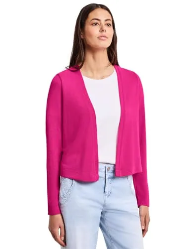 Street One Damen Langarm Jacke - Offene Passform für Vielseitige Styles - Modische Strick-Look Jacke mit langen Ärmeln, ideal für lässige Outfits und kreatives Layering. Perfekt für den Alltag!