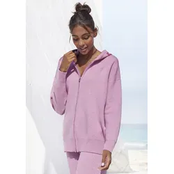 Elbsand Damen Strickjacke mit Kapuze, Rosa - Pullover & Strickjacken für Damen, weiche Strickjacke mit hohem Viskose-Anteil für besonderen Tragekomfort in Herbst und Winter.