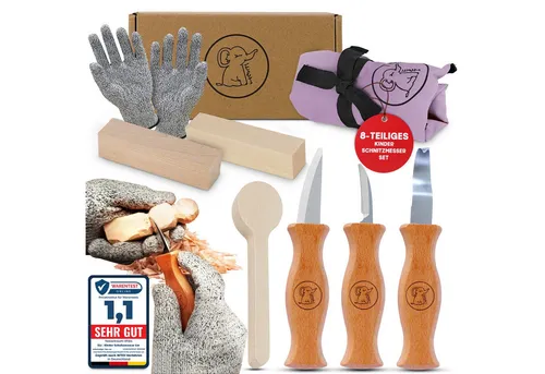 Eli Taschenmesser Schnitzmesser für Kinder in lila von Eli