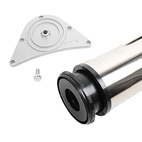 Tischbein 80mm Durchmesser Höhe 1100 mm in edelstahl optik Tischfuß Möbelfuss