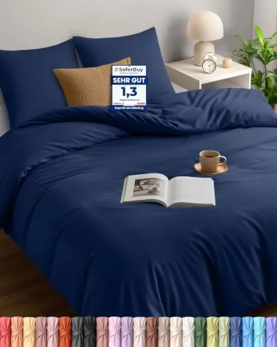 Utopia Bedding Bettwäsche 200x200 Set in blau von Utopia Bedding