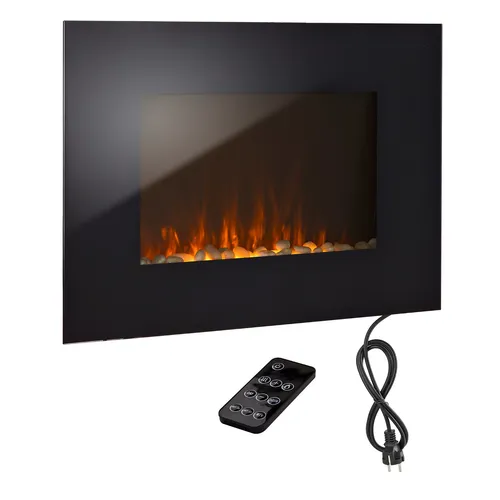 Wandkamin Elektrokamin 1800 W mit Fernbedienung von DEMA