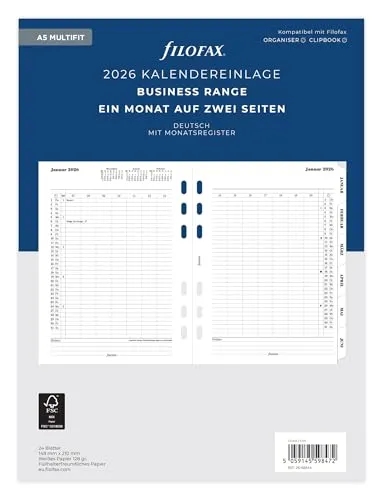 Monatskalender von Filofax