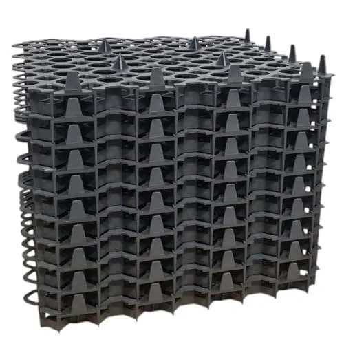 Stabilo Kunststoff Rasengitter Rasengitterplatten Rasenwaben Bodenwaben Paddockplatten Gehwegplatten 50x50x4 cm - schwarz - 10 Stück