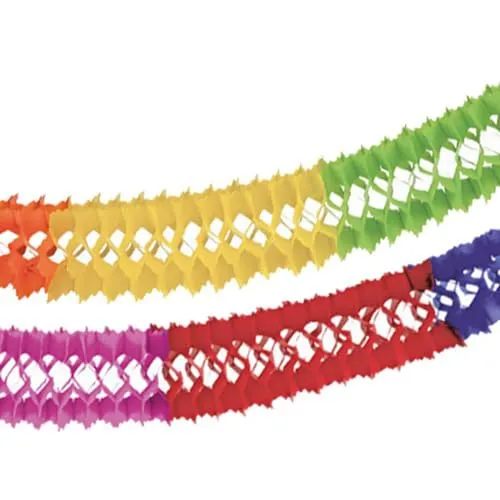 PAPSTAR 1 Karton = 10xGirlande, Papier Ø 16 cm · 4 m intensiv schwer entflammbar 19267 - Praktische Partygirlanden in intensivem Design: 10 m lange Dekoration, ideal für Feste. Robustes Material sorgt für sichere Anwendung.