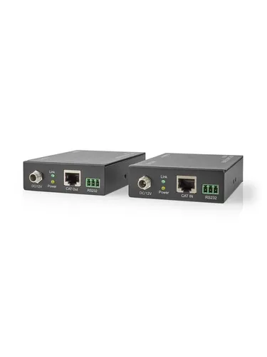 Nedis VREP3480AT HDMI™ Extender – 4K@60Hz bis 60m - HiFi-Kabel für 4K-Übertragung bis 60m, unterstützt 18 Gbps und überzeugt mit langlebiger Metallkonstruktion in Anthrazit.