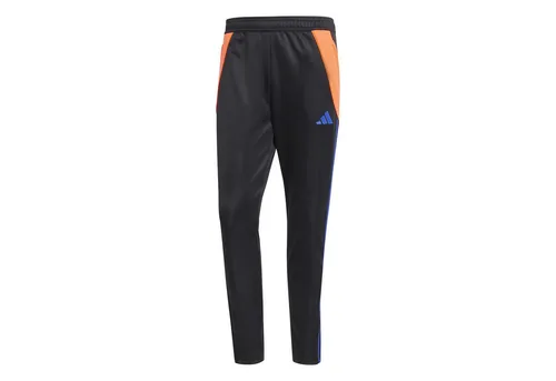 adidas Tiro24 Trainingshose Herren - Schwarz mit Solarrot und Lucid Blue, Größe XL - Kleidung: Leichte und strapazierfähige Trainingshose mit AERO.RDY-Technologie für optimale Feuchtigkeitsregulation und Atmungsaktivität, ideal für sportliche Aktivitäten.