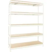 PROREGAL Schwerlastregal Wood Beast Five 200 x 240 x 45 cm - Hochwertig & Belastbar - Robustes Schwerlastregal mit 5 verstellbaren Holzböden, 400 kg Traglast pro Ebene. Ideal für Werkstatt und Lager. Einfache Montage dank Stecksystem und pulverbeschichteter Oberfläche für lange Lebensdauer.