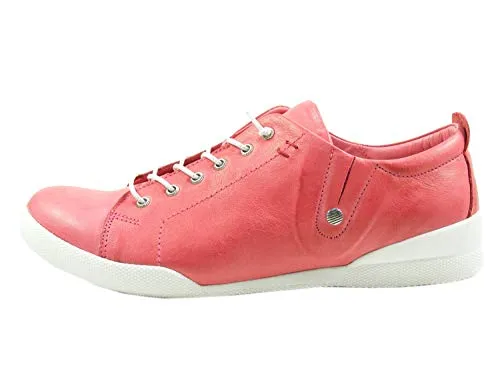 Andrea Conti 0345724 Wanderschuhe Weiss Gr. 36 - Bequeme Wanderschuhe aus weichem Rindleder mit ca. 1,5 cm Absatzhöhe und praktischer Schnürung für optimalen Halt.