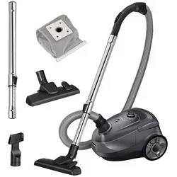 MPM MOD-52 Beutelstaubsauger - stark und leise - Bodenstaubsauger mit 850 W Leistung und 5-stufigem Filtersystem, ideal für gründliche Reinigung von Böden und Teppichen, auch in schwer zugänglichen Stellen.