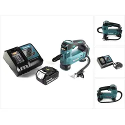 Makita DMP 180 RG1 Akku Kompressor 18 V - Kabelloser Akku-Kompressor mit 8,3 bar Druck, inklusive 1x 6,0 Ah Akku und Ladegerät - ideal für flexible Anwendungen und unterwegs.