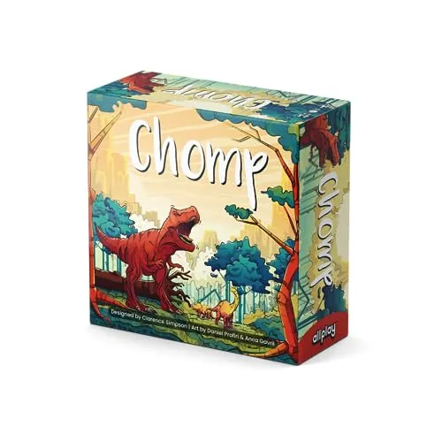 Allplay Chomp - Dinosaur Drafting Game | Tile-Laying Strategy Game for 1–4 Players | Fast-Paced, Family-Friendly Prehistoric Board Game
