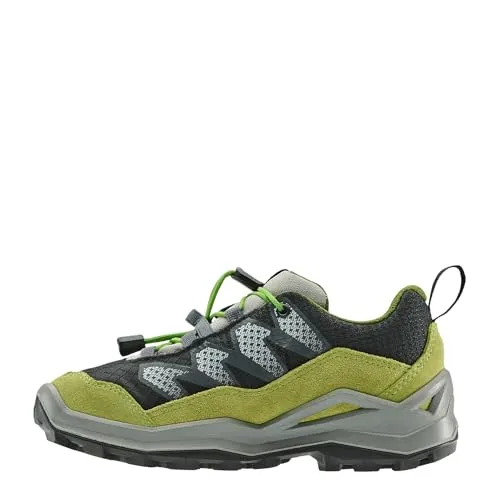 Lowa Maddox Pro GTX LO JR schwarz/limone (9903) 32 - Wanderschuhe für Kinder mit GORE-TEX Membran für perfekten Wetterschutz. Das praktische Speedlacing-System sorgt für schnelles An- und Ausziehen, ideal für aktive Abenteuer im Freien.