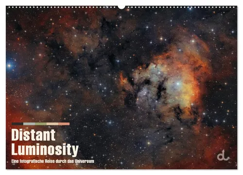 CALVENDO Wandkalender Distant Luminosity - Entdecke die Schönheit des Universums mit unserem hochwertigen Wandkalender. 12 beeindruckende Fotografien zeigen faszinierende Szenen des Kosmos. Gedruckt auf FSC-zertifiziertem Papier, ideal für Astronomie-Liebhaber!