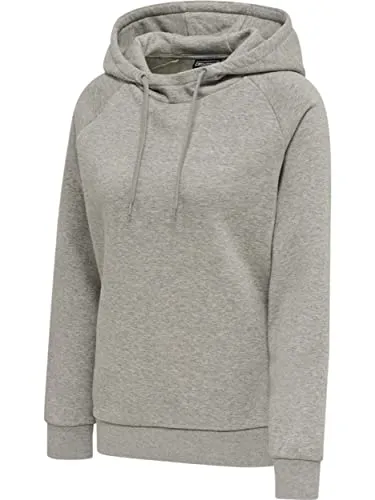 Hummel Red Classic Kapuzen Sweatshirt Damen - Sweatshirts aus weichem, angerautem Sweatstoff, ideal zum Überziehen nach dem Training, mit Jersey-fütterter Kapuze und stylischen Rippbündchen.