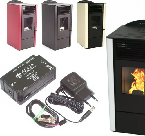 Pelletofen Wifi Controller 56305 - Wi-Fi Steuermodul für 9,5 kW Pelletöfen, ermöglicht einfache Steuerung über Smartphone und bietet Tages- und Wochenprogrammierung für optimalen Komfort.