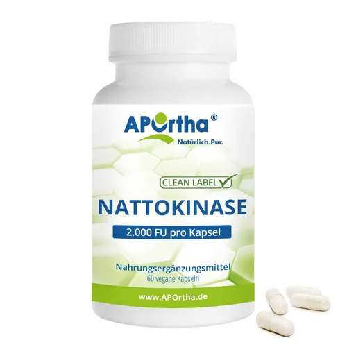 APOrtha Nattokinase 100 mg - 60 vegane, säureresistente Kapseln