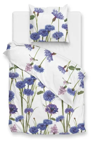 ZO HOME Bettwäsche mit blauen Kornblumen, 2-teilig