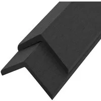 vidaXL 5X Abschlussleiste Terrasse WPC 170cm Schwarz - Sockelleisten aus hochwertigem WPC, wasser- und witterungsbeständig, ideal für einen stilvollen Terrassenabschluss und pflegeleicht.