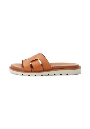 camel active Damen Sandaletten - Bequeme Sommerschuhe für den Sommer - Wanderschuhe - Flache, bequeme Sandaletten aus Leder, ideal für Freizeit und Strand, mit offenem Design für optimale Luftzirkulation.