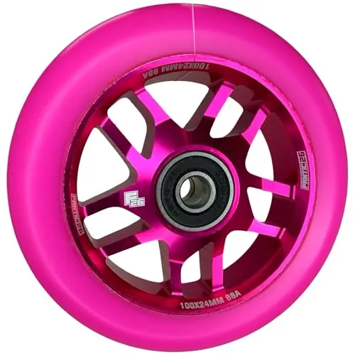 F26 Stunt Scooter Rolle, Base, 100 mm, Pink/PU Pink