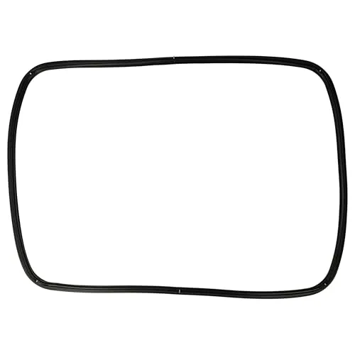 vhbw Türdichtung kompatibel mit Siemens HE25080, HE25121, HE25141, HE25050, HE25051, HE25060, HE25061-42x32x1 cm, Mit Winkelhaken Schwarz