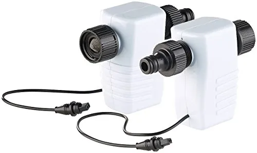Royal Gardineer Zubehör zu Digitale Bewässerungsuhr: Bewässerungs-Adapter mit Magnet-Ventil für Station BWC-400, 2er-Set (Gartencomputer für Bewässerung, Anschlussverteiler)