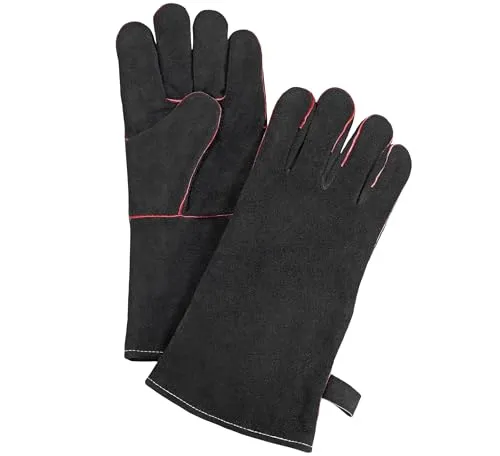 Küchenprofi BBQ Grillhandschuhe TEXAS, Hitzebeständig - Grillhandschuhe aus echtem Leder, hitzebeständig und ideal für Grillen, Kochen und Backen. Mit praktischer Aufhängelasche für einfachen Zugriff und großzügiger Passform in Größe XL.