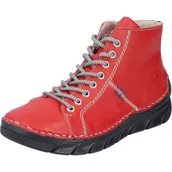 Rieker Damen Stiefeletten 55020 - Warm gefütterte Wanderschuhe - Wanderschuhe für Erwachsene, unisex, warm gefüttert und ideal für kalte Tage in auffälligem Rot