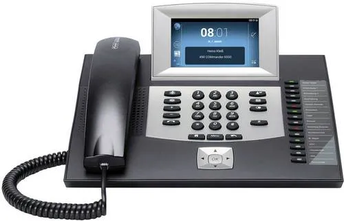 Auerswald Telefon COMfortel 2600 IP, schwarz, schnurgebunden - VoIP-Festnetztelefon mit 10,9 cm Touchscreen, Anrufbeantworter und exzellenten Audio-Eigenschaften für klare Gespräche.