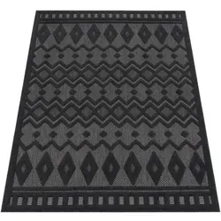 Paco Home Outdoorteppich Anthrazit 120x160 cm - Teppiche & Böden, strapazierfähig und schmutzabweisend, ideal für In- und Outdoor-Bereiche, auch für Fußbodenheizung geeignet.