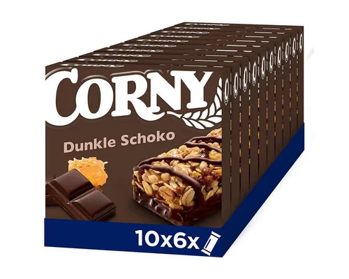 CORNY Müsliriegel Dunkle Schoko mit Edelkakao, 10er Pack