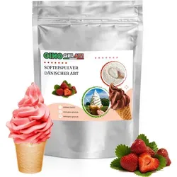 Erdbeere Dänisches Softeis Pulver 100 kg - Rot von Gino Gelati