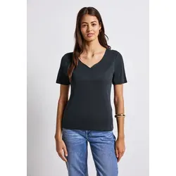 STREET ONE Damen T-Shirt, Gr. 40, deepwater blau in blau von Street One