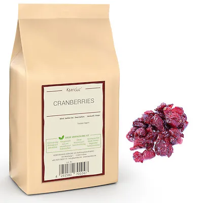  1kg Cranberry getrocknet, Cranberries mit Saft gesüßt 19,90 EUR/kg