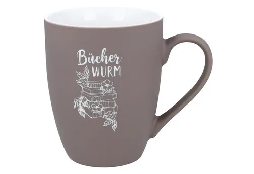 Spruchreif® Tasse SOFT-TOUCH-Tasse mit Gravur, Geschenk Bücherlieberhaber, Book Lover