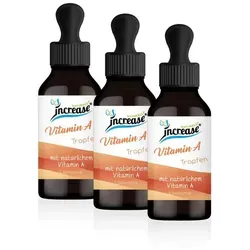 Liposomale Vitamin A Tropfen - 270.000µg hochdosiert (3 Flaschen) - Hochdosierte, pflanzliche Vitamin A Tropfen mit 3000µg pro Tagesdosis. Ideal für die tägliche Unterstützung, vegan, laktosefrei und ohne künstliche Zusätze. Jetzt testen!