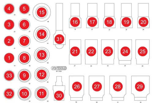 KS Tools Leere Schaumstoffeinlage zu 811.1033 - Zubehör Werkstattwagen, maßgeschneiderte Schaumstoffeinlage für optimale Werkzeugorganisation und Schutz.