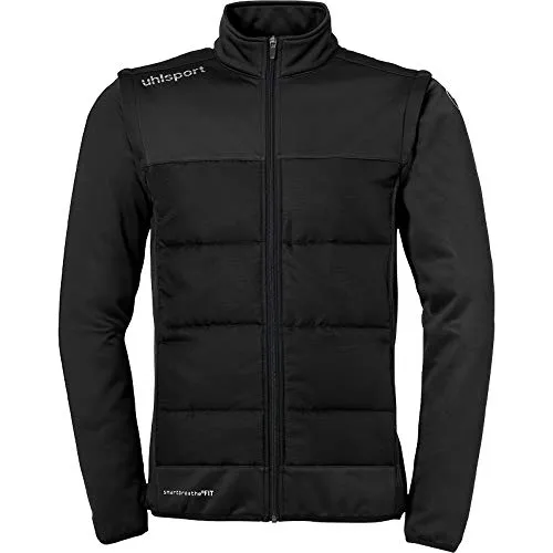 uhlsport Herren Essential Multi Jacke, Schwarz, XL - Sportjacke mit 2 Reißverschlusstaschen und leicht gepolsterter Frontzone für optimalen Tragekomfort, ideal für Sport und Freizeit.