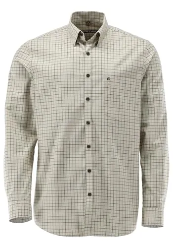 TOM COLLINS Langarm Hemd mit Button-Down-Kragen Keged, Größe:43/44, Farbe:ecrue