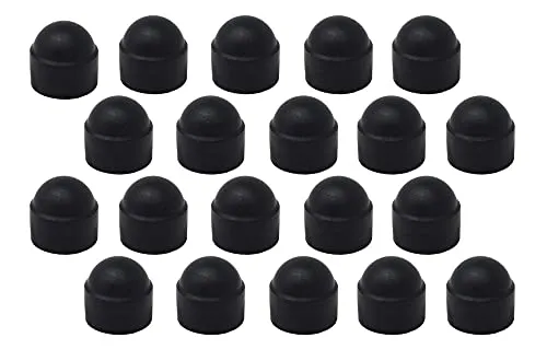Design61 20x Runde Sechskant Schutzkappen M10 x SW17 mm mit Innensechskant für Muttern und Schraubenköpfe