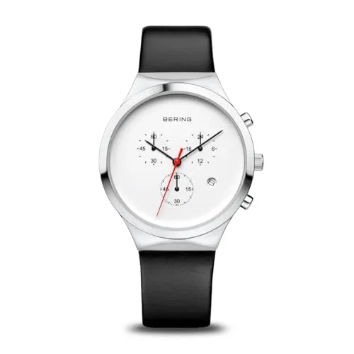 Bering Chronograph Herren Armbanduhr Classic Collection 14736-404 - Elegante Armbanduhr für Herren mit Quarzlaufwerk und Saphirglas. Wasserdicht bis 30 m, ideal für den Alltag und besondere Anlässe.