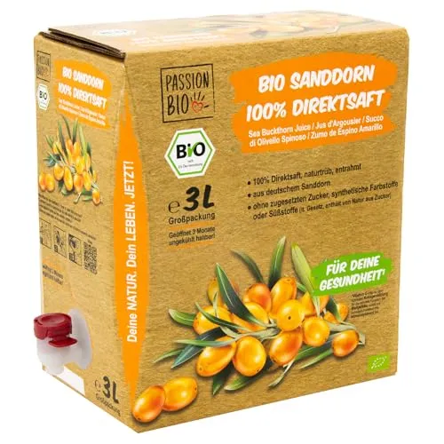 PassionBio Sanddorn Direktsaft 3L