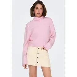 ONLY ONLMELANIE L/S Rollneck Pullover für Damen - Eleganter Strickpullover in Pink Lady, bietet ein angenehmes Tragegefühl und weiche Haptik, ideal für den stilvollen Alltag.