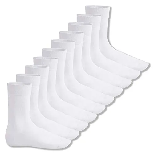Footstar EVERYDAY! 10 Paar Unisex Socken - Weiß 43-46 - Praktisches 10er Pack Unisex Socken in klassischem Weiß. Ideal für jeden Anlass, mit weichem Komfortbund für perfekten Sitz. Strapazierfähiges Baumwoll-Mischgewebe sorgt für angenehme Atmungsaktivität. Qualität nach OEKO-TEX STANDARD 100.